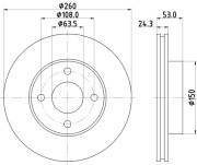 51019 Brzdový kotouč PAGID