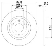 50608 PAGID brzdový kotúč 50608 PAGID