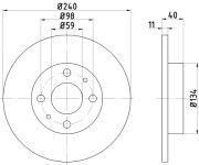 50909 Brzdový kotouč PAGID