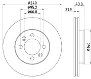 52909 Brzdový kotouč PAGID