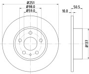 51804 Brzdový kotouč PAGID