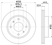 52320 Brzdový kotouč PAGID