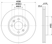 53009 PAGID brzdový kotúč 53009 PAGID