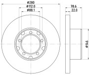 52134 Brzdový kotouč PAGID