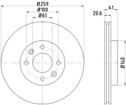 52830 PAGID brzdový kotúč 52830 PAGID