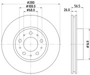 54016 Brzdový kotouč PAGID