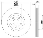 50122 Brzdový kotouč PAGID