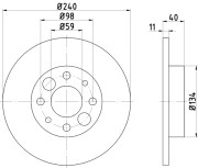 50118 Brzdový kotouč PAGID