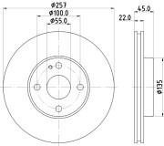 50202 Brzdový kotouč PAGID