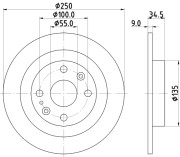 50203 Brzdový kotouč PAGID