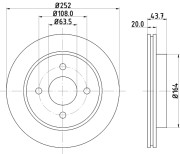 51027 Brzdový kotouč PAGID