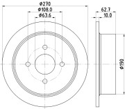 51013 Brzdový kotouč PAGID