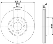 53101 Brzdový kotouč PAGID