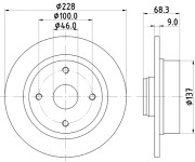 54006 Brzdový kotouč PAGID