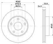 51018 Brzdový kotouč PAGID