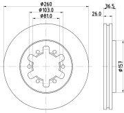 50205 Brzdový kotouč PAGID