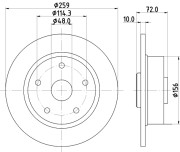 52022 Brzdový kotouč PAGID