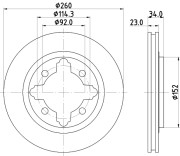 51117 Brzdový kotouč PAGID