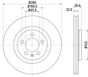 53954HC Brzdový kotouč PAGID