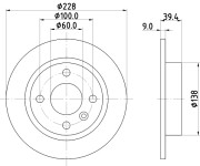 50223 Brzdový kotouč PAGID