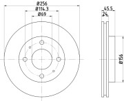 54023 PAGID brzdový kotúč 54023 PAGID