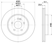 52167 Brzdový kotouč PAGID