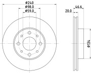 50229 Brzdový kotouč PAGID