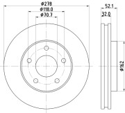 50233 Brzdový kotouč PAGID