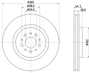 50236 Brzdový kotouč PAGID