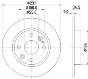 50254 Brzdový kotouč PAGID