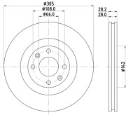 50258 PAGID brzdový kotúč 50258 PAGID