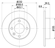 50263 Brzdový kotouč PAGID