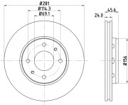 50281 Brzdový kotouč PAGID