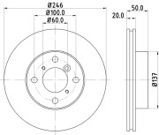 54045 Brzdový kotouč PAGID