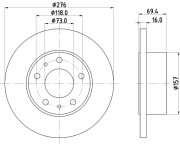 54047 Brzdový kotouč PAGID