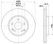 54060 Brzdový kotouč PAGID