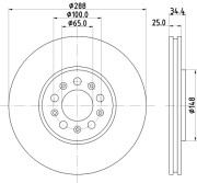 50315HC Brzdový kotouč PAGID