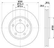 50332 Brzdový kotouč PAGID