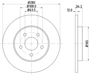 50346 Brzdový kotouč PAGID