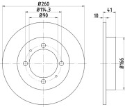 54127 Brzdový kotouč PAGID