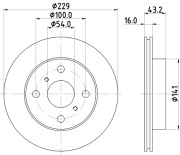 54132 Brzdový kotouč PAGID