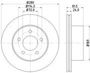 54135 Brzdový kotouč PAGID