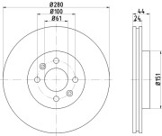 54139 PAGID brzdový kotúč 54139 PAGID