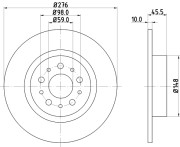 54147 Brzdový kotouč PAGID