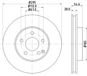 54151 Brzdový kotouč PAGID