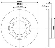 59175 Brzdový kotouč PAGID