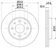 54180 Brzdový kotouč PAGID