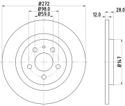 54182 Brzdový kotouč PAGID