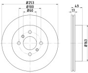 54186 Brzdový kotouč PAGID