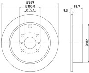 54262 PAGID brzdový kotúč 54262 PAGID